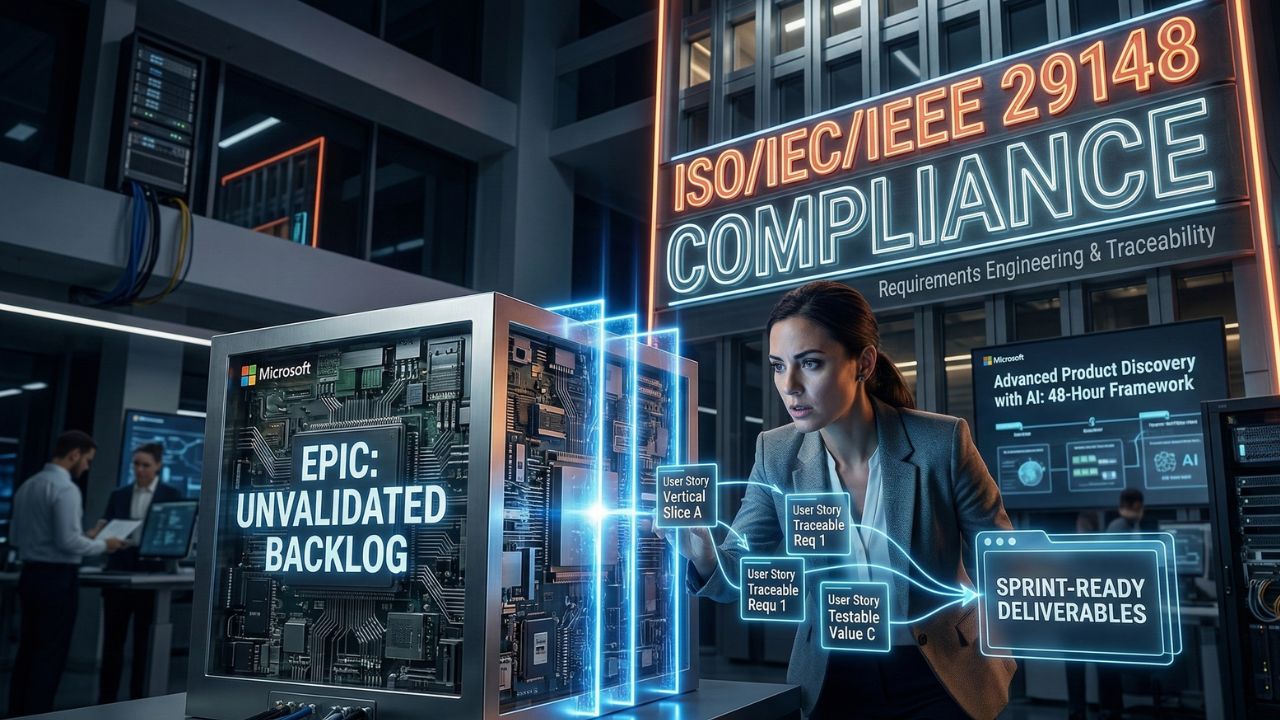 Visual diagram showing how to use user story slicing techniques to break down large epics into vertical slices