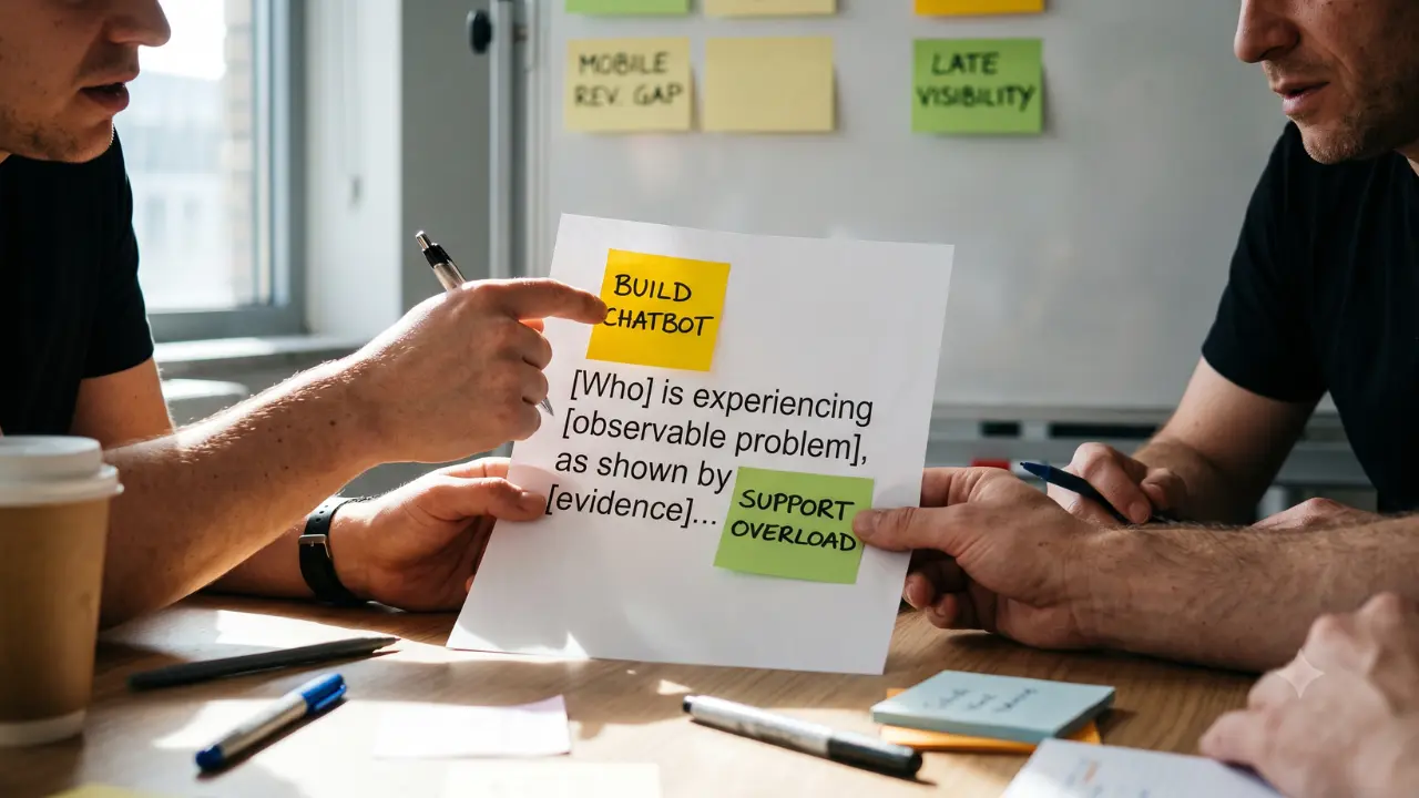 Business problem statement examples: solution format vs problem format